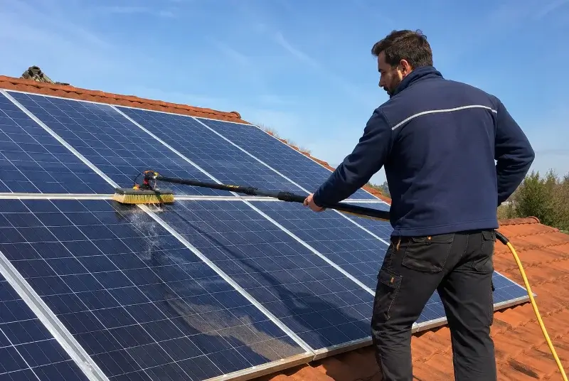 Nettoyage et entretien de panneaux solaires à la Chapelle-Hermier